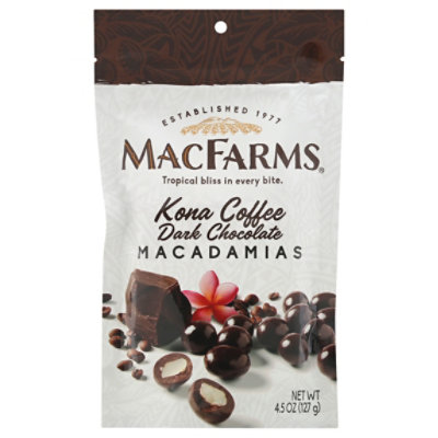 MacFarms Macadamias Kona Coffee Dark Chocolate - 4.5 Oz - Image 1