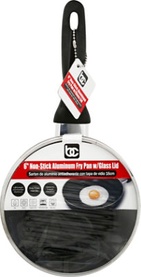 Bene Casa Fry Pan Aluminum Non Stick With Glass Lid 6 Inch - Each - Image 2