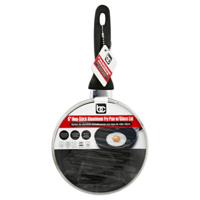 Bene Casa Fry Pan Aluminum Non Stick With Glass Lid 6 Inch - Each - Image 1