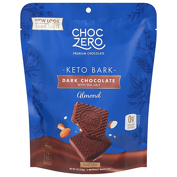 Choczero Bark Dark Chocolate Almond - 6 Oz