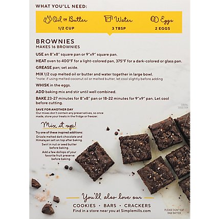 Simple Mills Almond Flour Mix Gluten Free Brownie - 12.9 Oz - Image 6