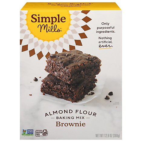 Simple Mills Almond Flour Mix Gluten Free Brownie - 12.9 Oz