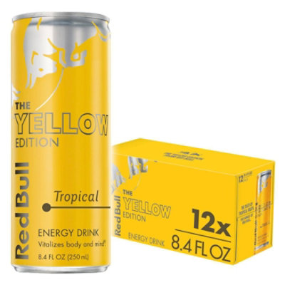 Red Bull Tropical Energy Drink - 12-8.4 Fl. Oz. - Image 1