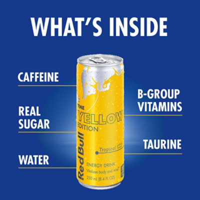 Red Bull Tropical Energy Drink - 12-8.4 Fl. Oz. - Image 2