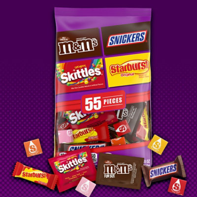 M&M'S Snickers Starburst And Skittles Assorted Candy Variety Pack 55 Count - 27.18 Oz - Image 2