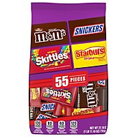 M&M'S Snickers SKITTLES Starburst Assortment Fun Size Fruity And Chocolate Candy - 55 Count - Image 1