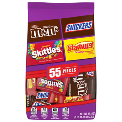 M&M'S And Snickers Peanut And Peanut Butter Assorted Chocolate Halloween  Candy 50 Count - 25.91 Oz - Safeway
