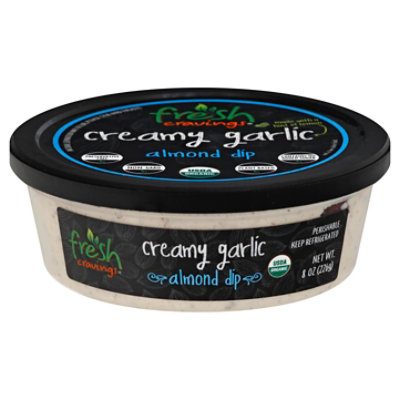 Fresh Cravings Organic Creamy Garlic Almond Dip - 8 Oz - Image 1