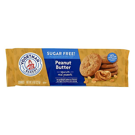 Voortman Bakery Sugar Free Peanut Butter Cookies - 8 Oz