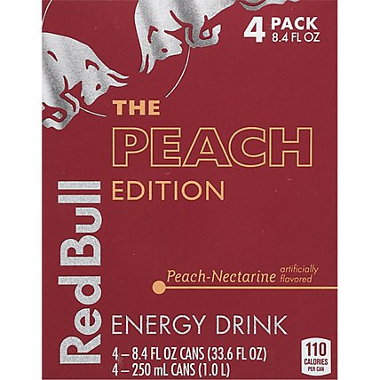 Red Bull Energy Drink Peach Nectarine - 4-8.4 Fl. Oz. - Image 6