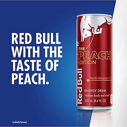 Red Bull Energy Drink Peach Nectarine - 4-8.4 Fl. Oz. - Image 2