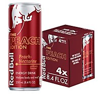Red Bull Energy Drink Peach Nectarine - 4-8.4 Fl. Oz.