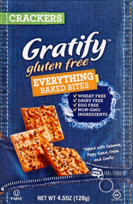 Gratify Crackers Gluten Free Everything Baked Bites - 4.5 Oz - Safeway