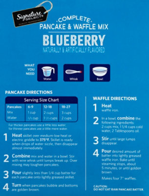 Signature SELECT Pancake & Waffle Mix Blueberry - 28 Oz - Image 4