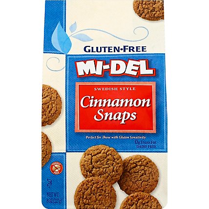 MI-DEL Cookie Snaps Gluten Free Swedish Style Cinnamon - 8 Oz - Image 2