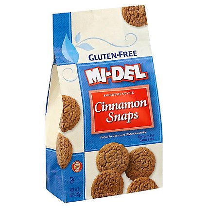 MI-DEL Cookie Snaps Gluten Free Swedish Style Cinnamon - 8 Oz - Image 1