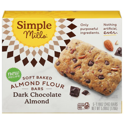 Simple Mills Bar Soft Baked Dark Chocolate Almond - 5.99 Oz - Image 3