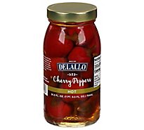 DeLallo Super Select Cherry Peppers Red Hot - 25.5 Oz