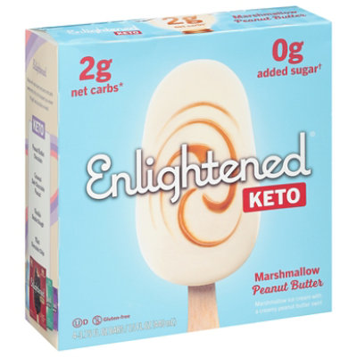 Enlightened Keto Collection Ice Cream Bars Marshmallow Peanut Butter - 4-3.75 Fl. Oz.