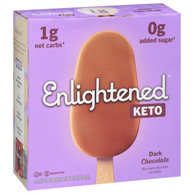 Enlightened Keto Collection Ice Cream Bars Dark Chocolate - 4-3.75 Fl. Oz.