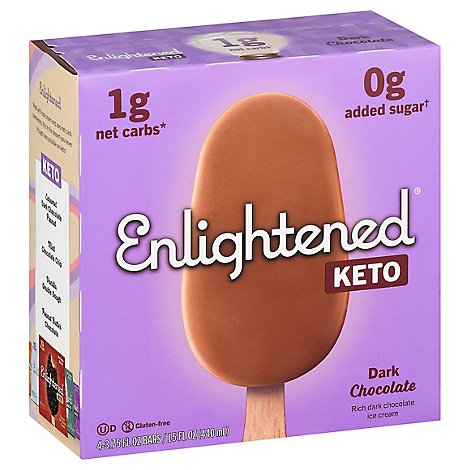 Enlightened Keto Collection Ice Cream Bars Dark Chocolate - 4-3.75 Fl. Oz.