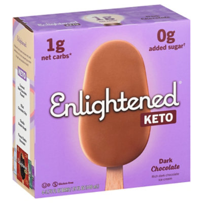 Enlightened Keto Collection Ice Cream Bars Dark Chocolate - 4-3.75 Fl ...