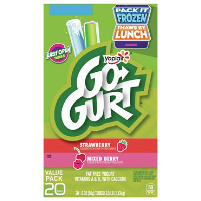 Yoplait Go-Gurt Strawberry and Mixed Berry Yogurt - 10 Count - Image 3