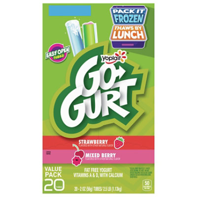 Yoplait Go-Gurt Strawberry and Mixed Berry Yogurt - 10 Count - Image 1