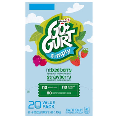 Go-Gurt Simply Strawberry and Mixed Berry - 20 CT - Image 3