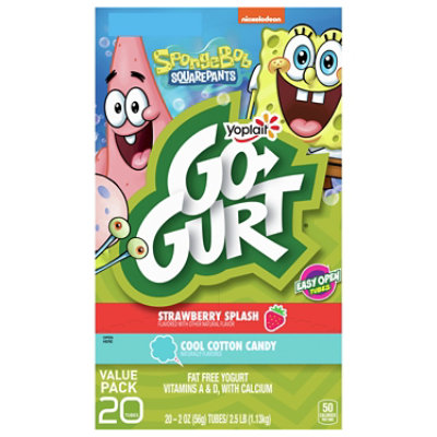 Go-Gurt Strawberry & Cotton Candy Low Fat Yogurt - 40 Oz - Image 2