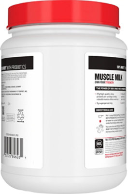 Muscle Milk Whey Protein Powder Blend With Probiotics Chocolate - 29.6 Oz - Image 6