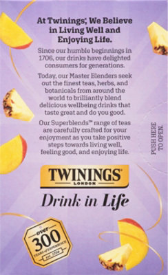 Twinings Focus Herbal Tea Caffeine Free Ginseng Mango & Pineapple 18 Count - 0.95 Oz - Image 5