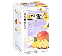 Twinings Focus Herbal Tea Caffeine Free Ginseng Mango & Pineapple 18 Count - 0.95 Oz
