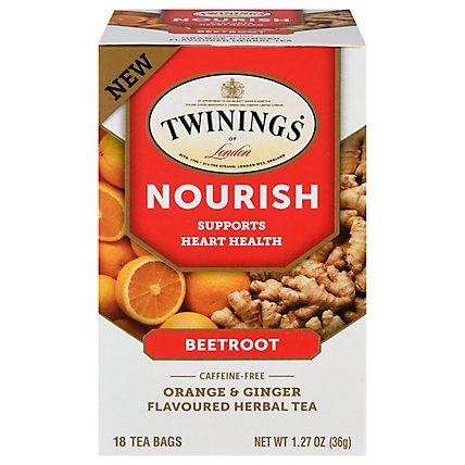 Twinings Nourish Herbal Tea Caffeine Free Beetroot Orange & Ginger 18 Count - 1.27 Oz - Image 3