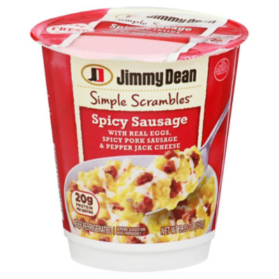 Jimmy Dean Simple Scrambles Spicy Sausage Breakfast Cups - 5.35 Oz ...