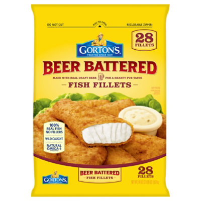Gortons Fish Fillets Battered Crispy - 3.375 Lb