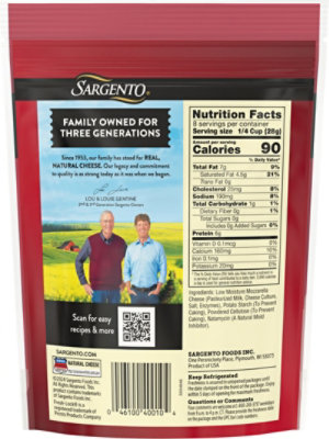 Sargento Shredded Whole Milk Mozzarella Natural Cheese - 8 Oz - Image 6