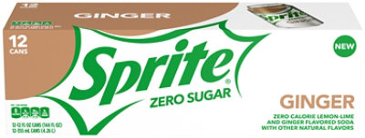 Sprite Ginger Zero Sugar - 12-12 Fl. Oz.