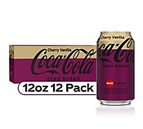 Coca-Cola Soda Pop Cherry Vanilla Zero Sugar - 12-12 Fl. Oz.