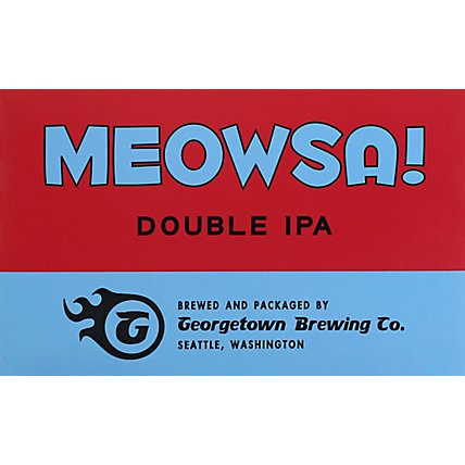 Georgetown Meowsa Dipa In Cans - 6-12 Fl. Oz. - Image 2