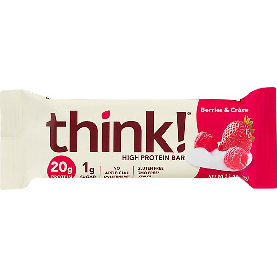 Think High Protein Berries & Creme Bar - 2.1 Oz