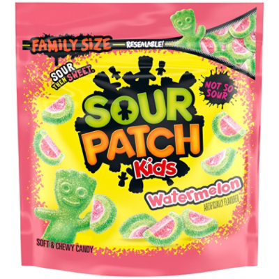 SOUR PATCH KIDS Watermelon Soft & Chewy Candy Family Size Bag - 1.8 Lb - Image 1