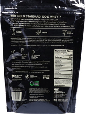 On Gold Standard 100% Whey Protein Poweder Double Chocolate - 1.47 Lb - Image 6