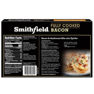 Smithfield Fully Cooked Hickory Bacon - 2.1 Oz - Image 4