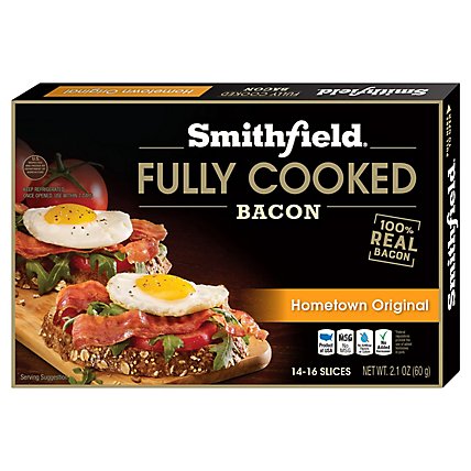 Smithfield Fully Cooked Hickory Bacon - 2.1 Oz - Image 1