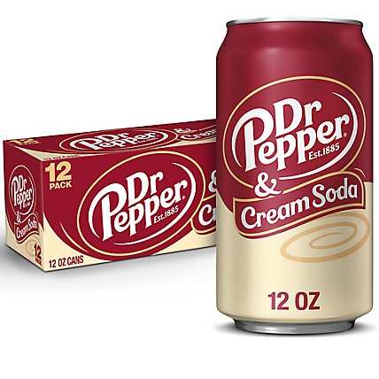 Dr Pepper Cream Soda In Cans - 12-12 Fl. Oz. - Image 1