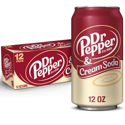 Dr Pepper And Cream Soda Zero Sugar Cans - 12-12 Fl. Oz. - Albertsons