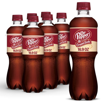 Dr Pepper And Cream Soda Bottles - 6- 0.5 Liter - Image 1