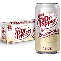 Diet Dr Pepper & Cream Soda - 12-12 Fl. Oz. - Image 1