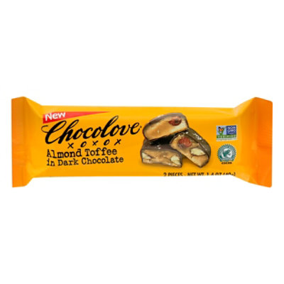 Chocolove Dark Chocolate Almond Toffee 1.4 Oz Safeway